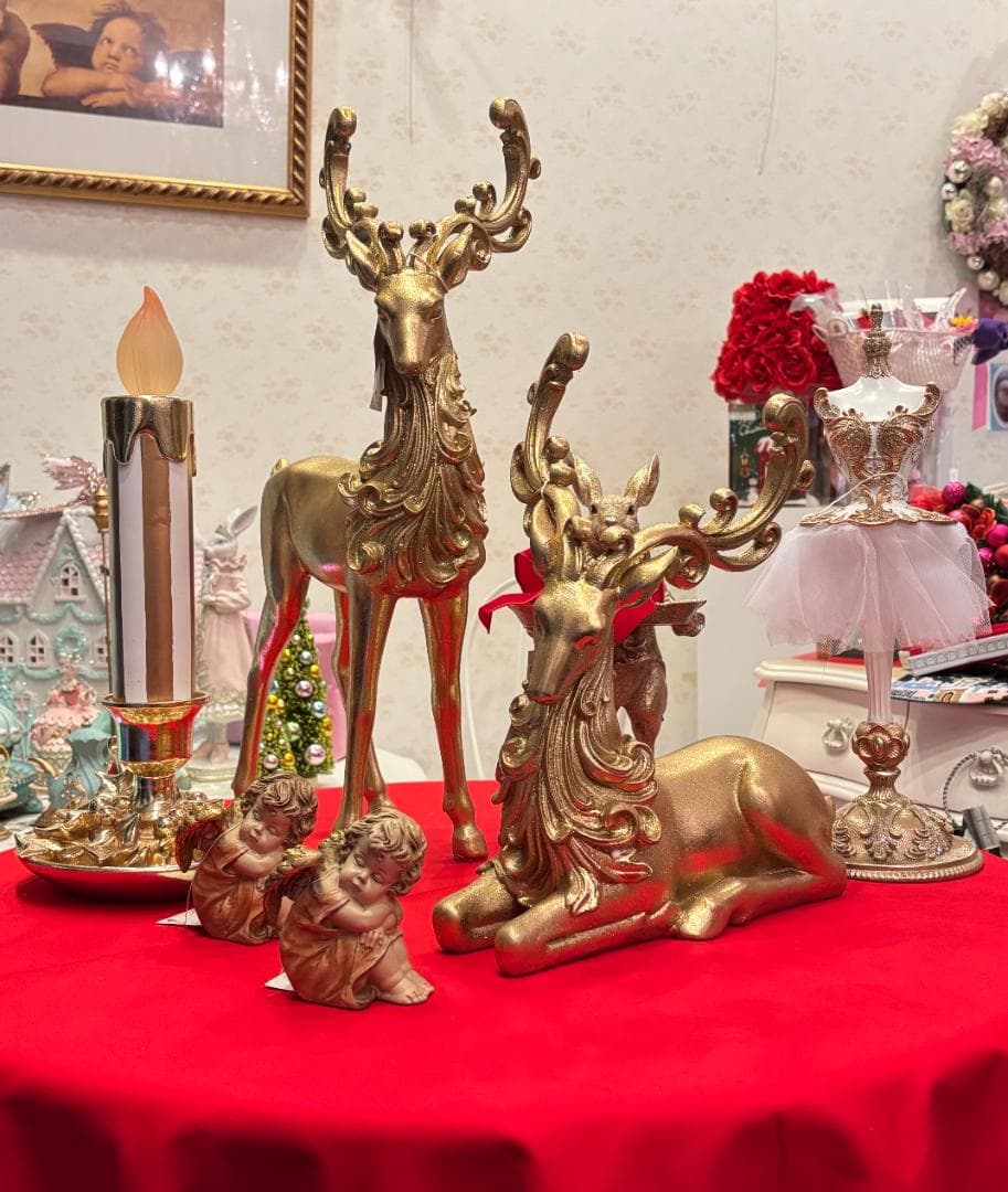 ハルモニア　LEDキャンドルオブジェ/ストライプ37cm（R）