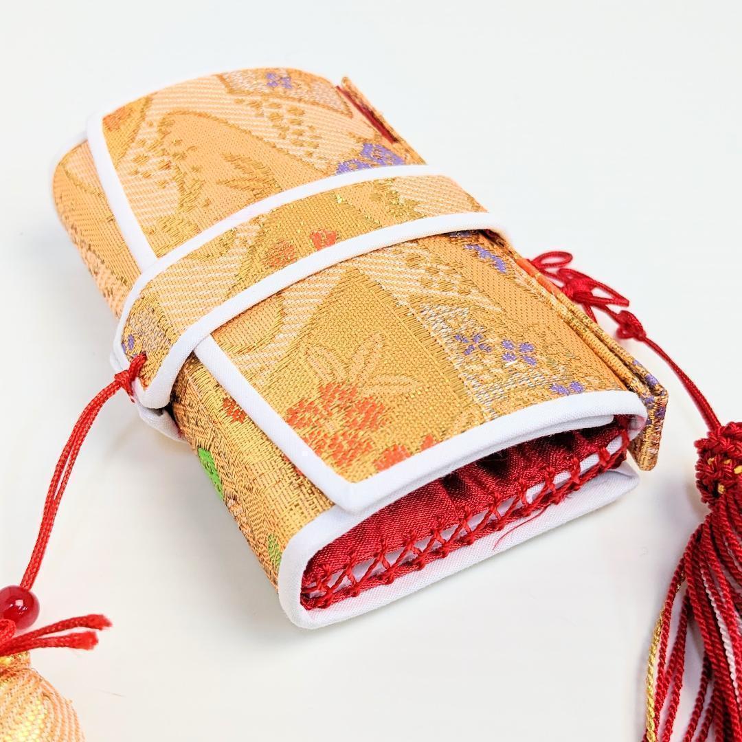 七五三 7歳 四つ身用 作り帯 筥迫セット 金 ゴールド