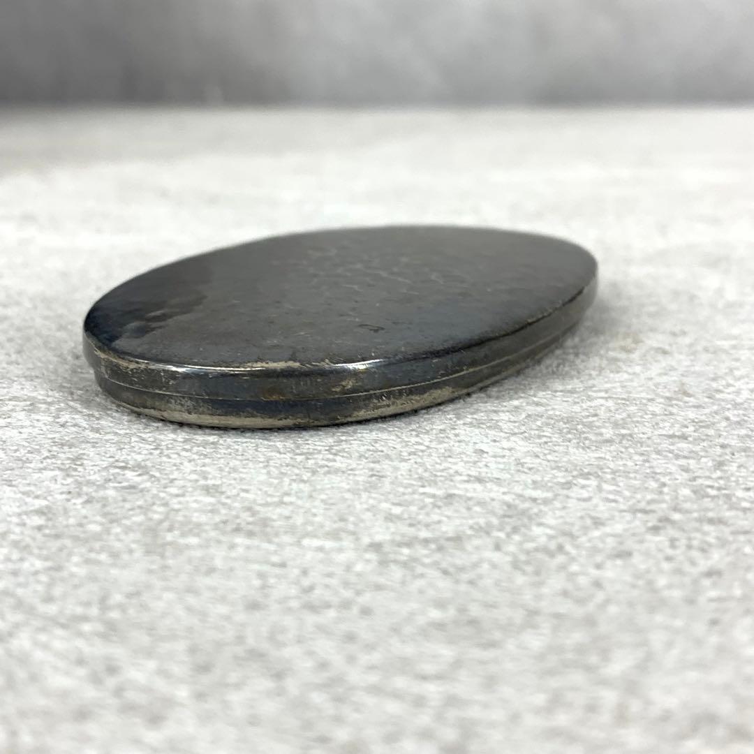 銀製小物入れ 楊枝入れ 小判型 純度不明 アンティーク雑貨