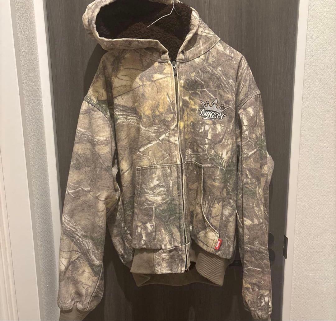 King Logo Slub Denim Zip Hoodie Mサイズ