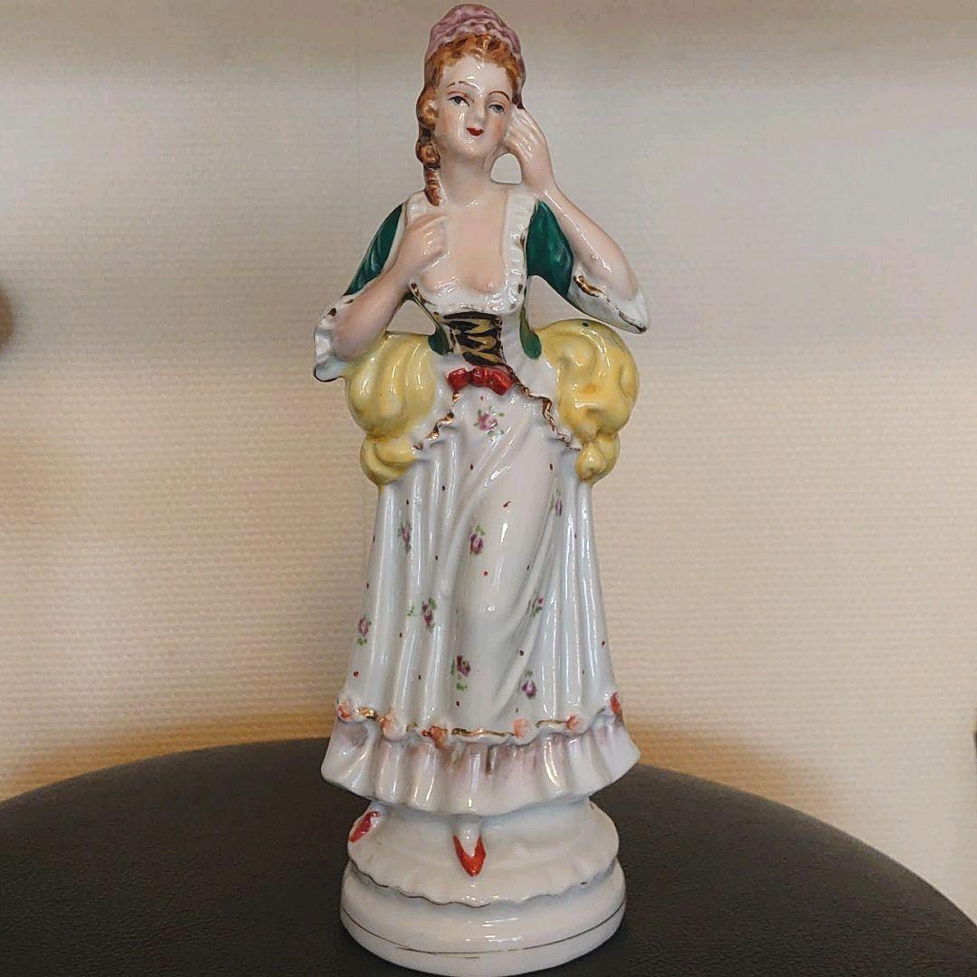 オキュパイドジャパン 陶器製人形 貴婦人 アンティーク コレクション