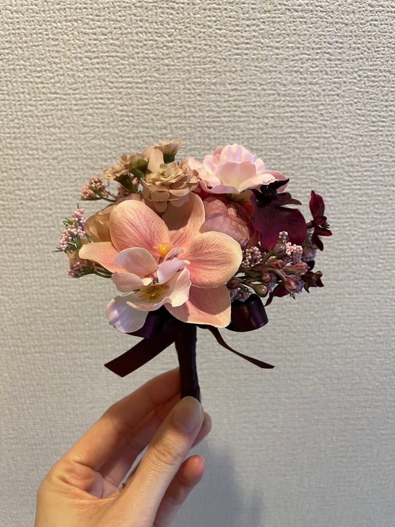 アーティフィシャルフラワー ブーケ ウエディング ブーケ ブートニア