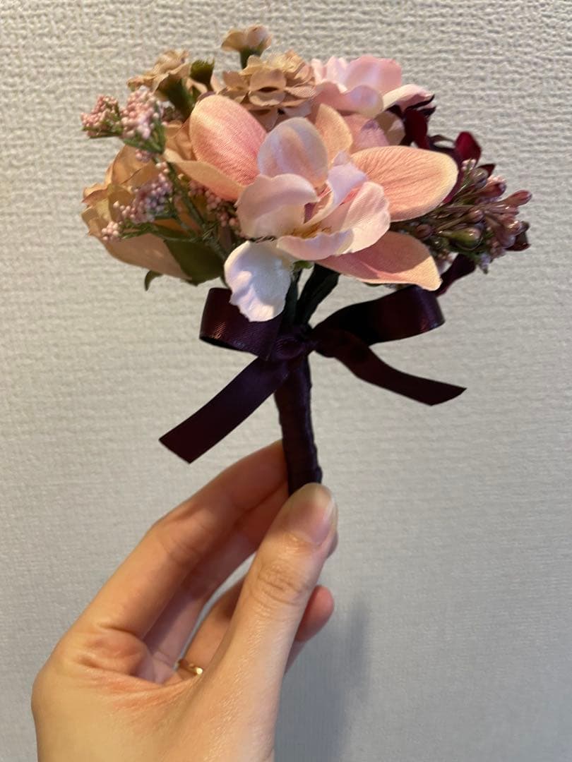 アーティフィシャルフラワー ブーケ ウエディング ブーケ ブートニア