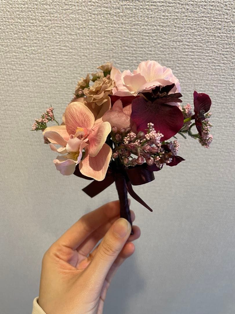 アーティフィシャルフラワー ブーケ ウエディング ブーケ ブートニア