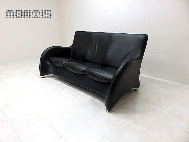 【希少・名作】モンティス「ローゲ」3人掛け 本革ソファ