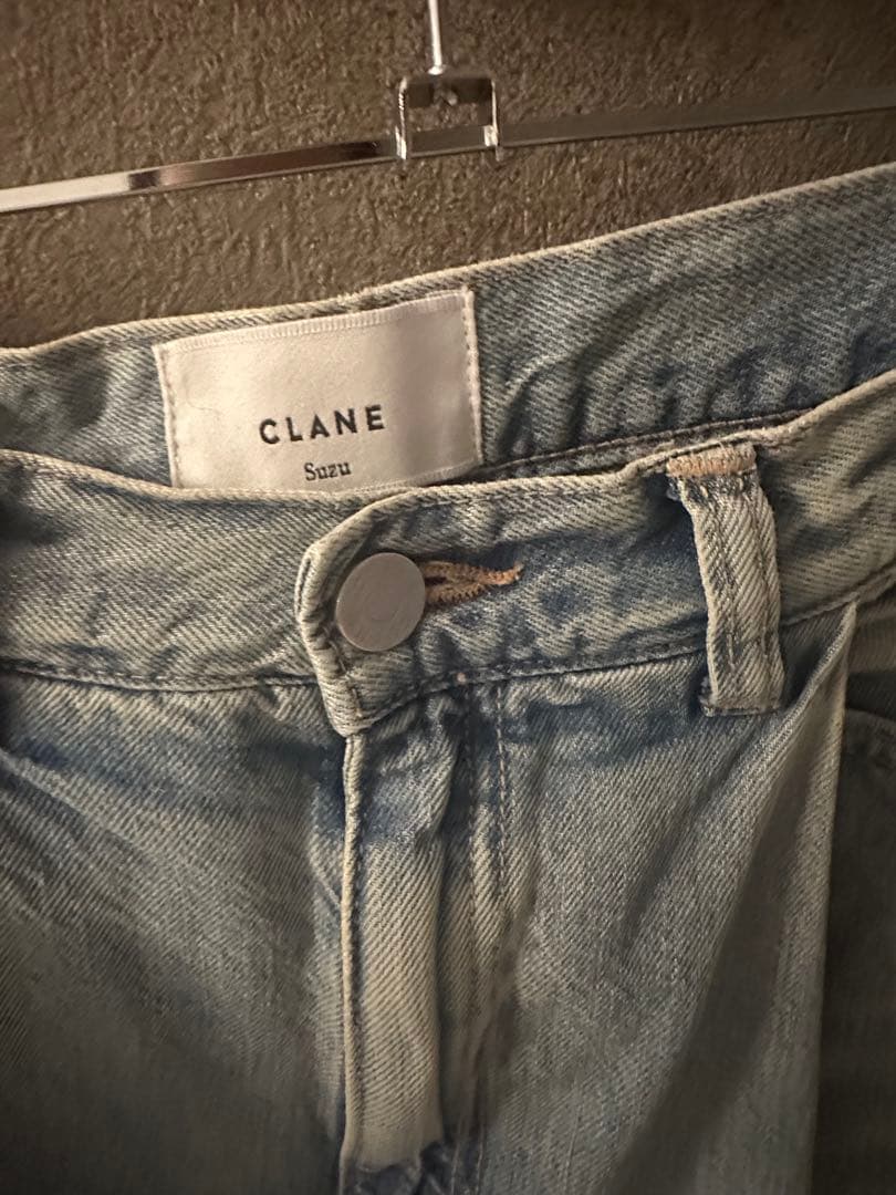 パンツ CLANE TUCK WIDE DENIM PANTS