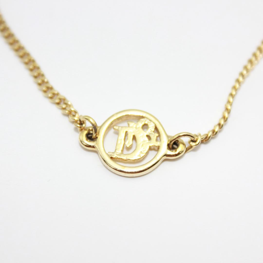 美品 Dior クリスチャンディオール ロゴ ゴールド ブレスレット