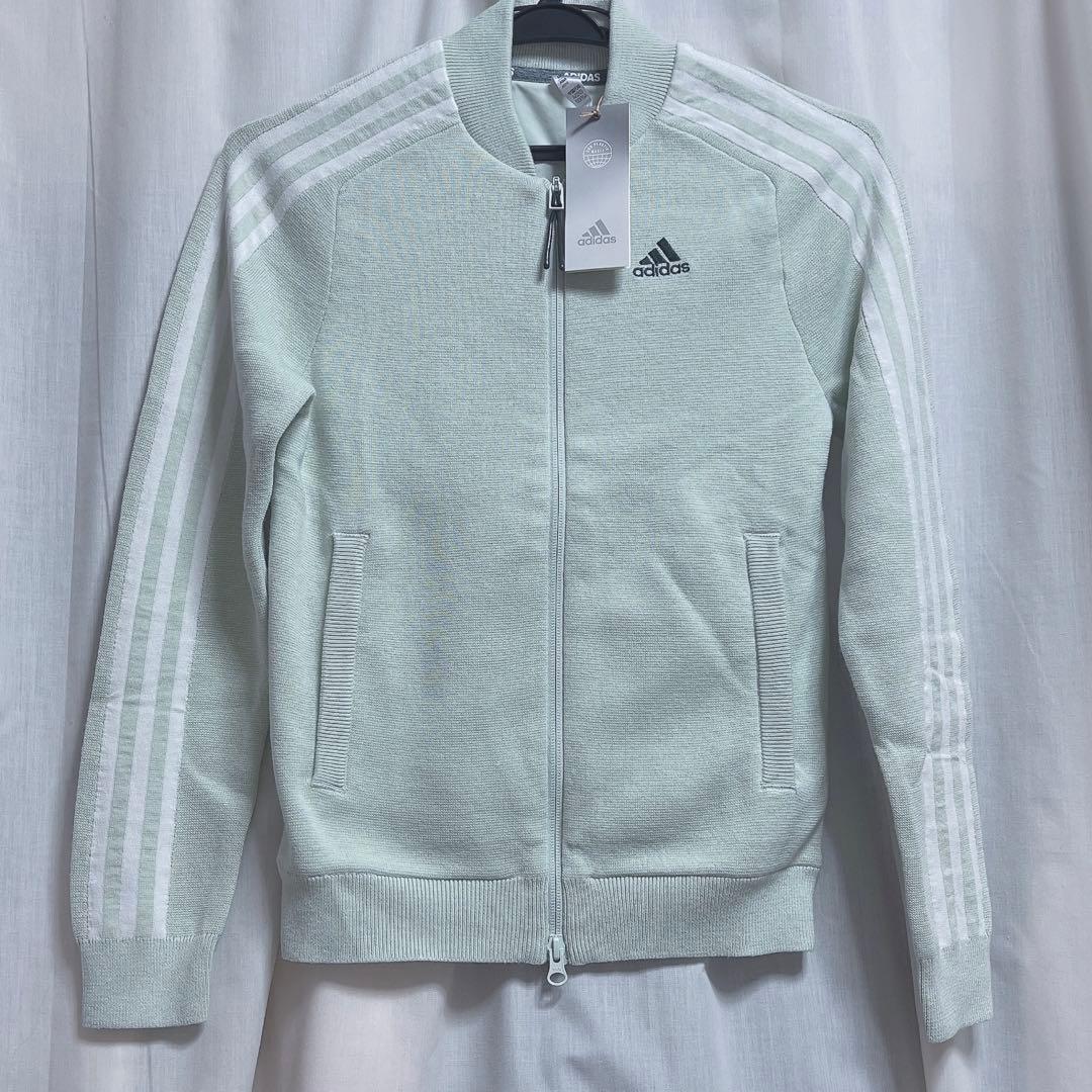 新品　adidas golf アディダス　スリーストライプス　ジャージ　グリーン