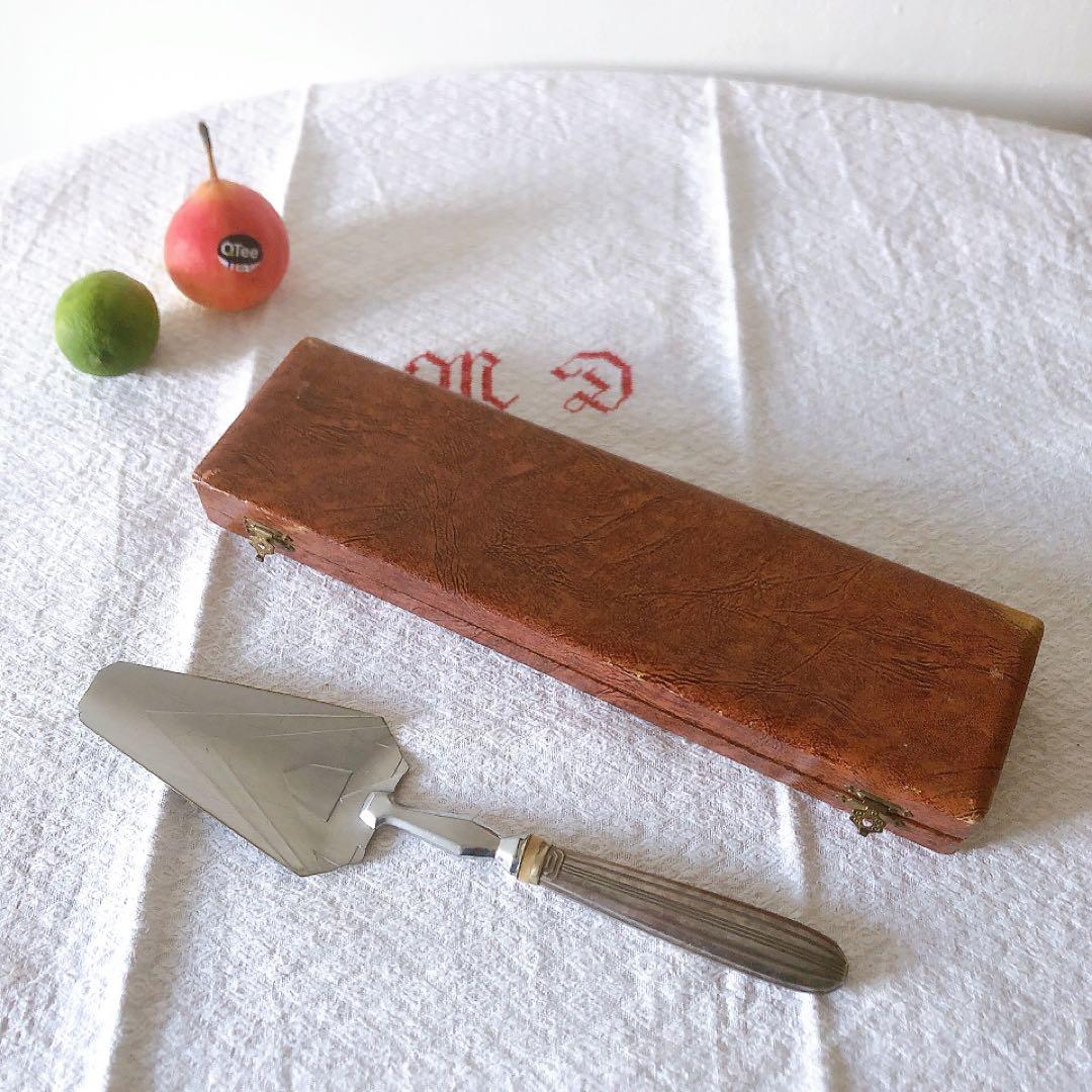 フランスアンティーク　箱入りケーキサーバー　フランスアンティークカトラリー