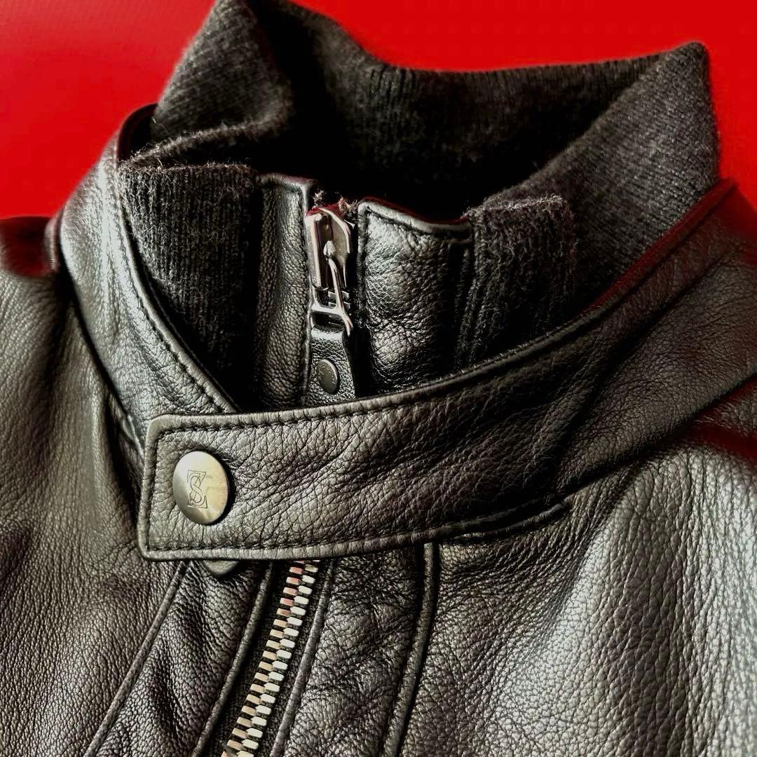希少✨SALE】Zegna Sports メンズレザージャケット　中綿入ブラック