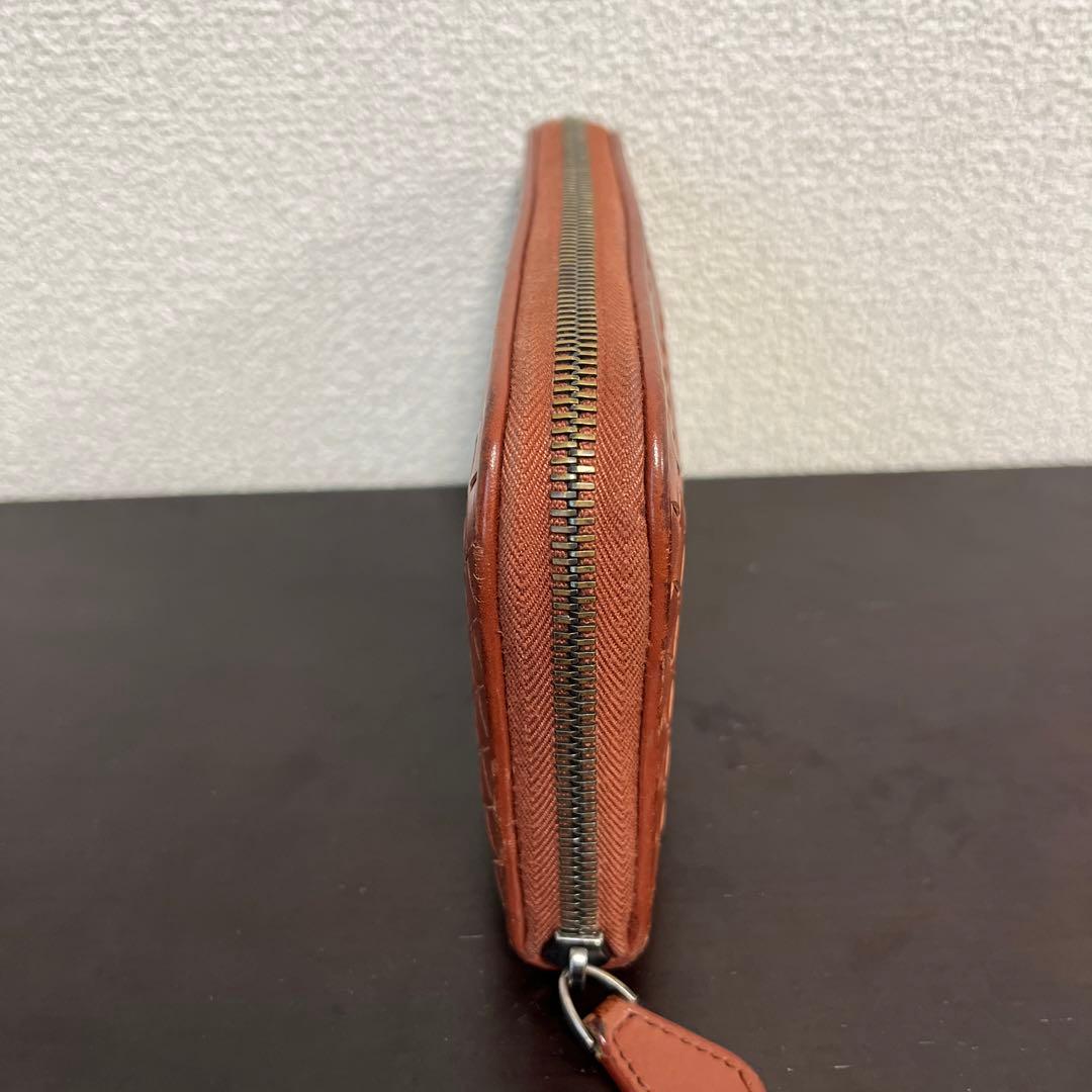ボッテガヴェネタ　ラウンドジップ　長財布　ブラウン