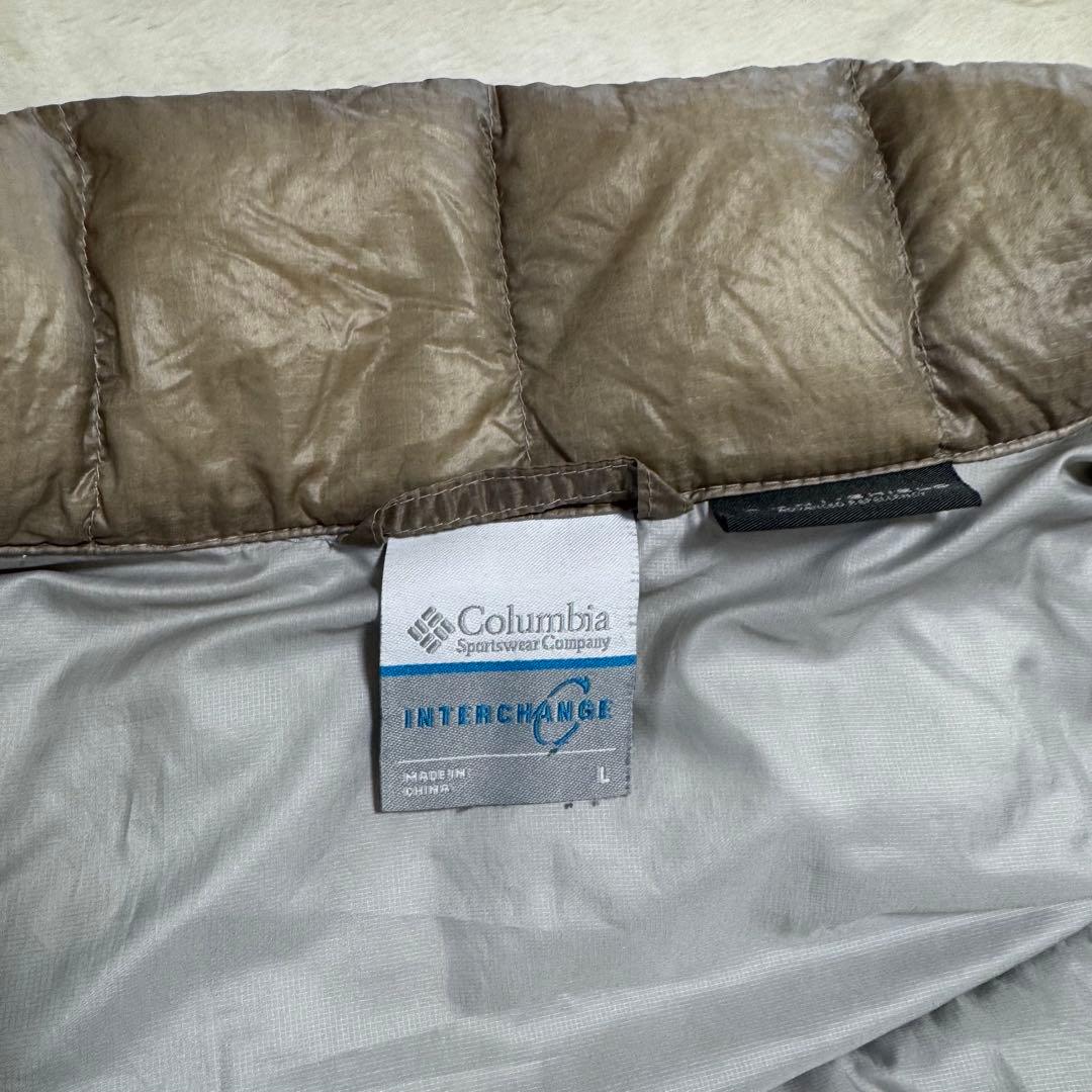 Columbia 00s puffy jacket ベージュLドローコード短丈
