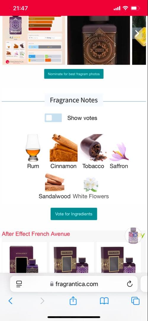 香水(男性用) Fragrance World After Effect