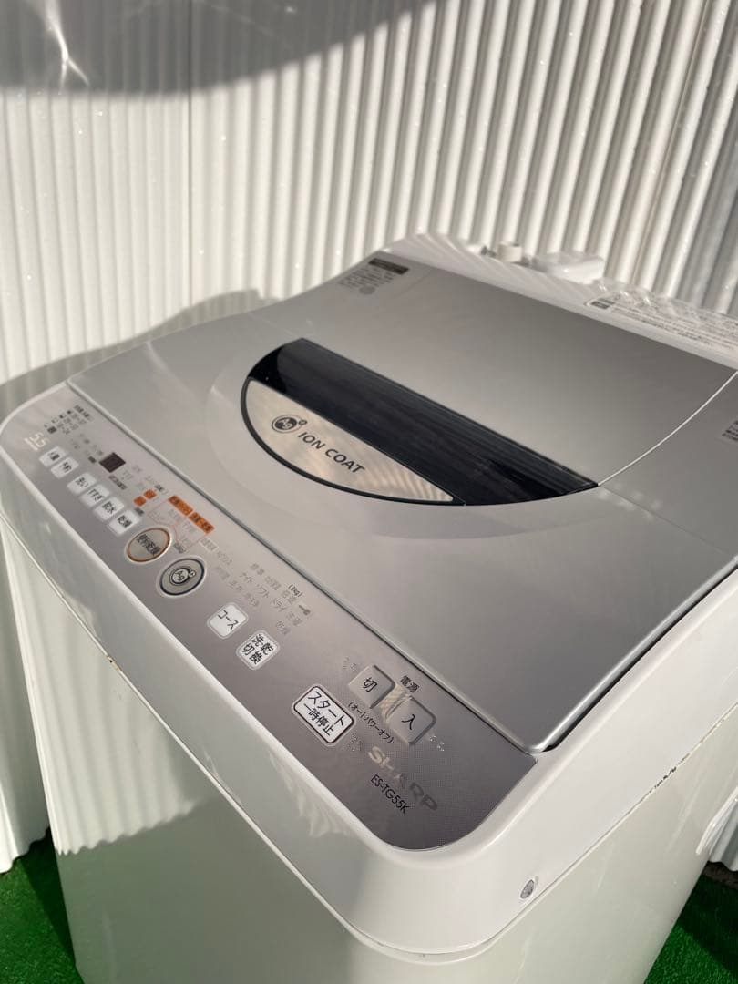 909 シャープ 穴なし槽 熱乾燥機能搭載 5.5kg洗濯機 黒カビ抑制 清潔