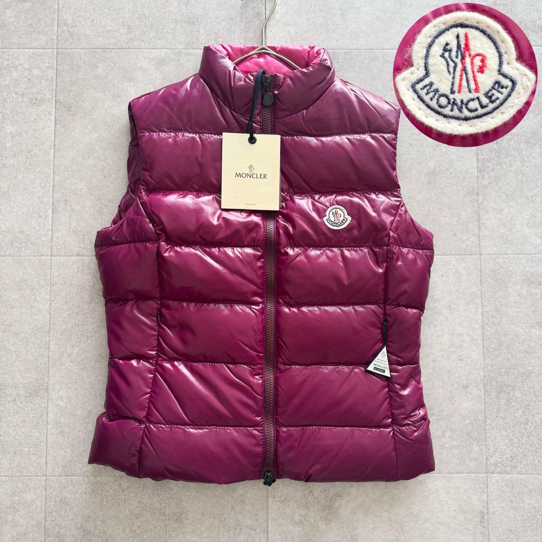 モンクレール　GHANY　ガーニー　ダウンベスト　紫　2　タグ　ロゴワッペン