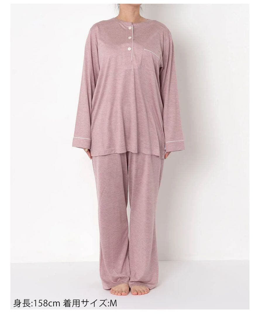 新品　ワコール　睡眠科学　シルク100%Mサイズ ピンク パジャマ 長袖