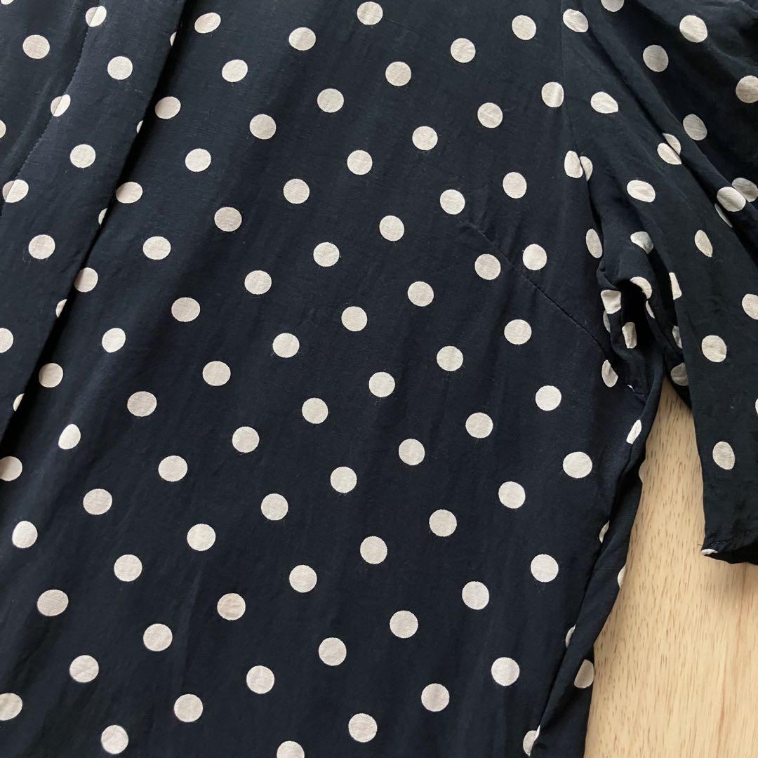 【2024SS】L'ESSAGE IPEKERタックハーフスリーブブラウス 水玉