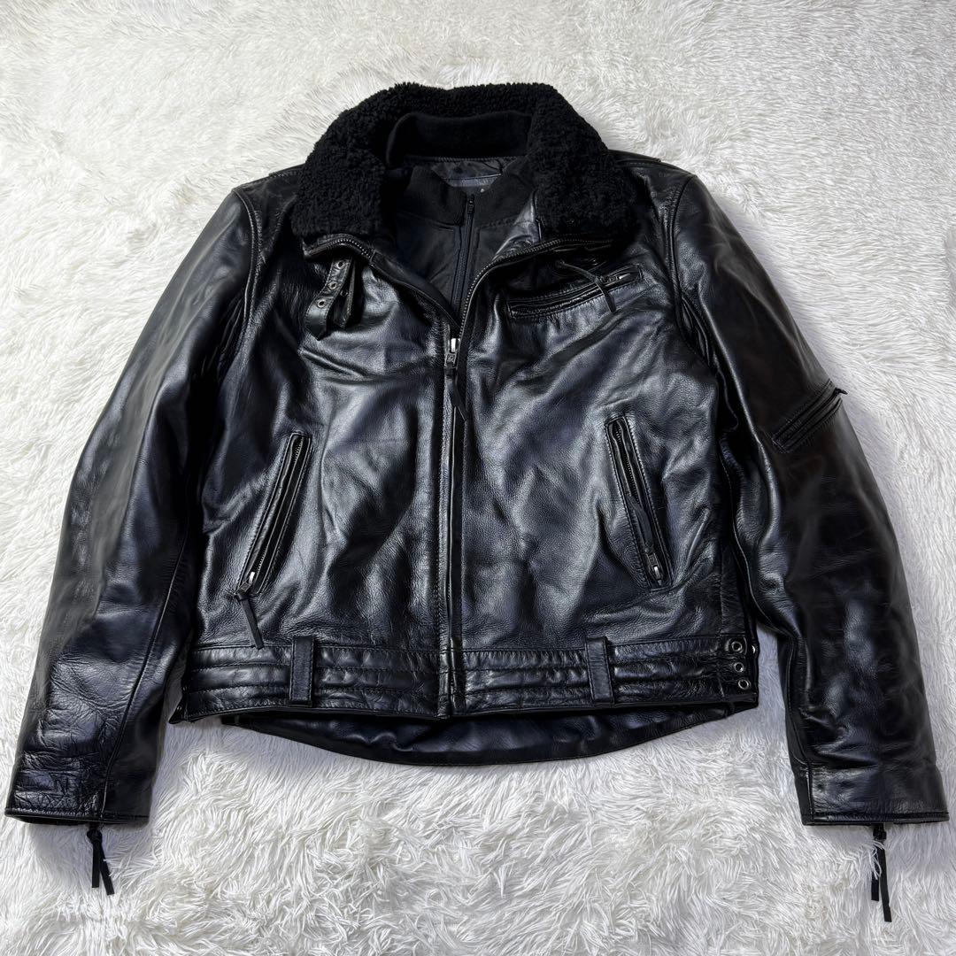 極美⭐️Liugoo Leathers ブラックレザー ライダースジャケット G1
