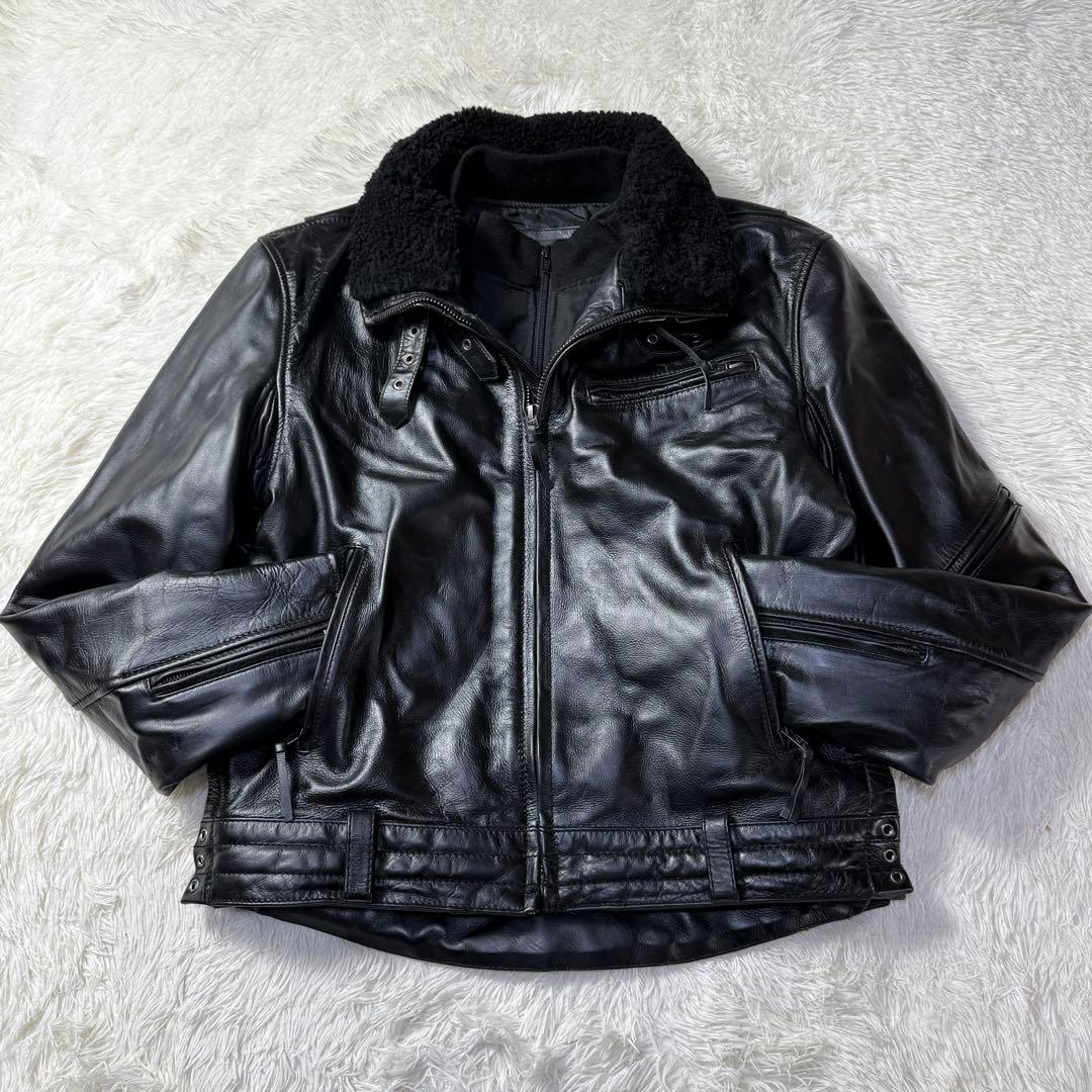 極美⭐️Liugoo Leathers ブラックレザー ライダースジャケット G1
