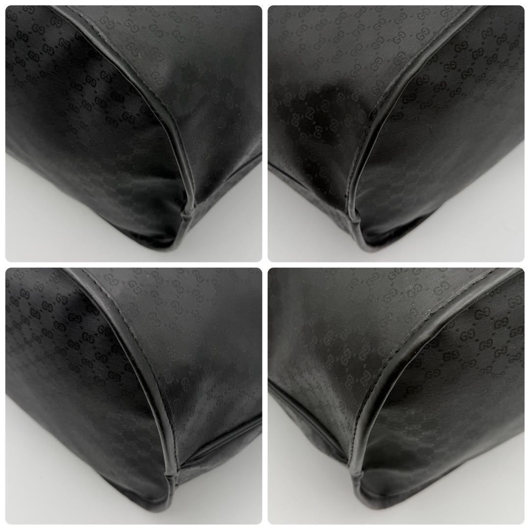 高級　グッチ　GG PVC レザー　シェリーライン　トートバッグ　ボストンバッグ