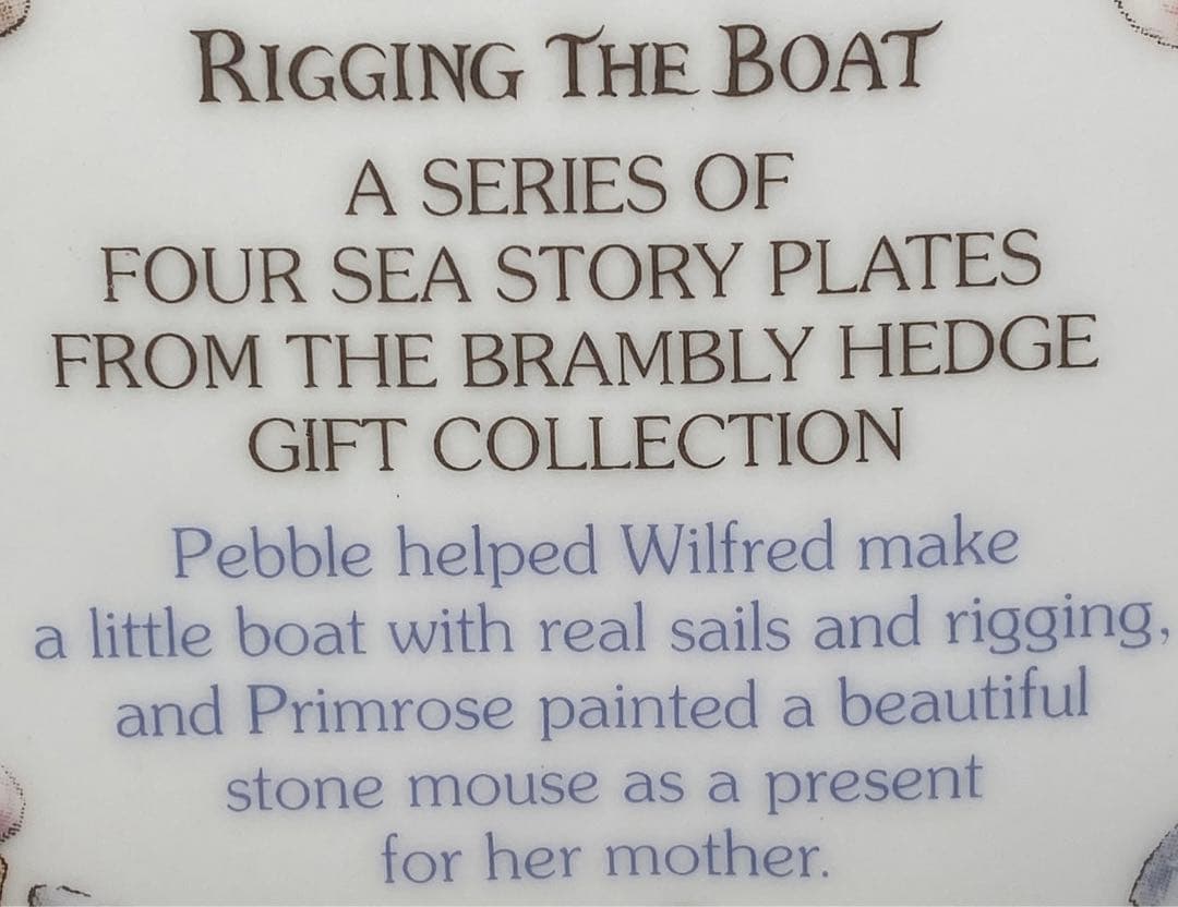 ゆきうさぎさま専用 訳あり ブランブリーヘッジ④RIGGING THE BOAT