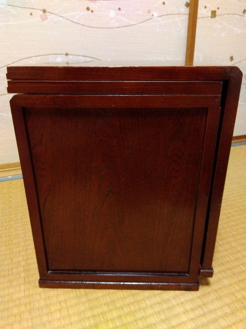 文机　折りたたみ　天板模様あり　アンティーク　昭和レトロ