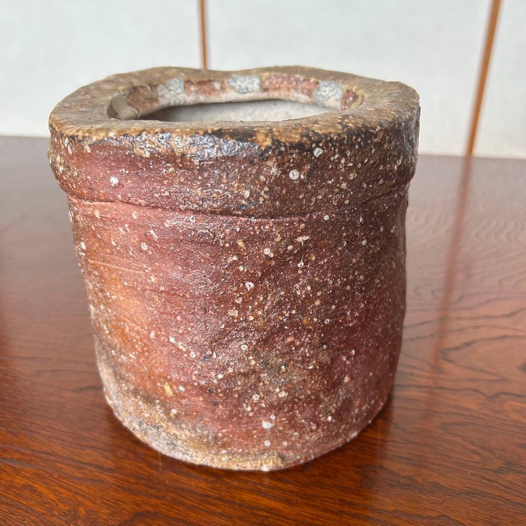 お値下げします！信楽焼 水指 皆川仁史作 茶道具 手作り 陶器 箱・共紙付き