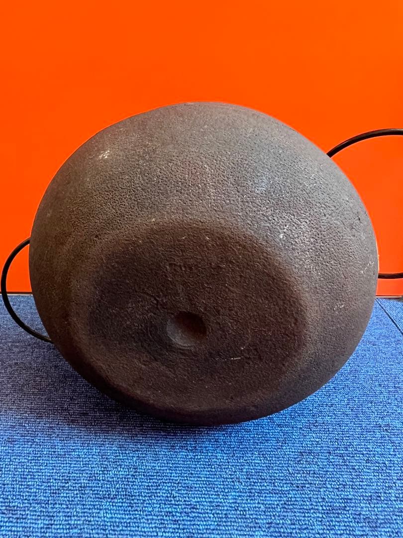 852 佐藤清光作　釜　　釜環/五徳　等付き