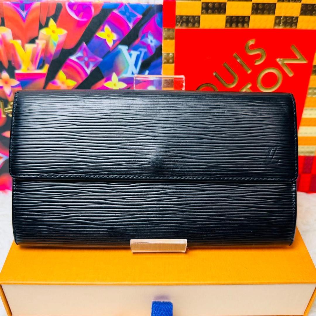 【セール中！】ルイヴィトン エピ ポルトフォイユサラ 長財布 ブラック ノワール