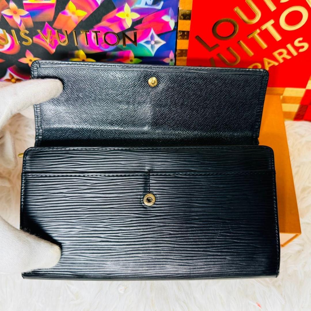 【セール中！】ルイヴィトン エピ ポルトフォイユサラ 長財布 ブラック ノワール