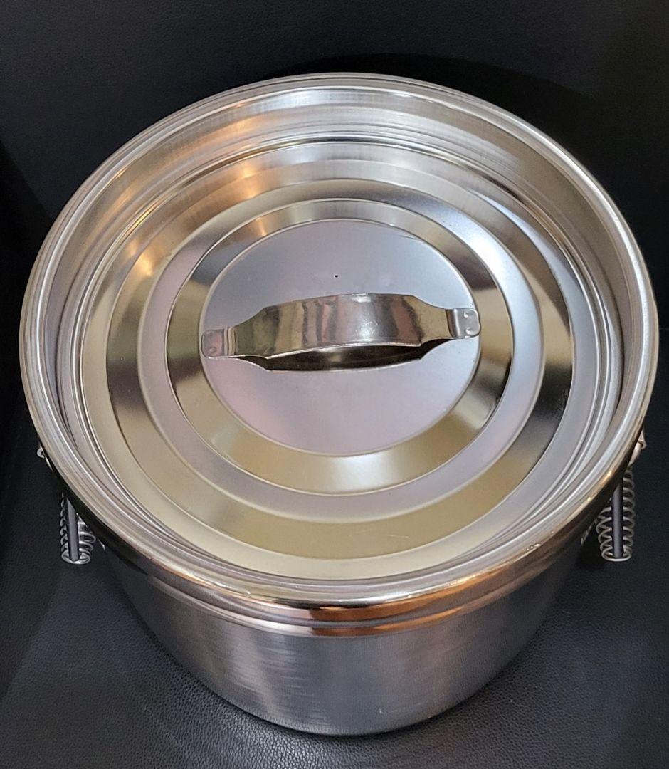 二重汁食缶 中蓋式 両手式　クリップ無