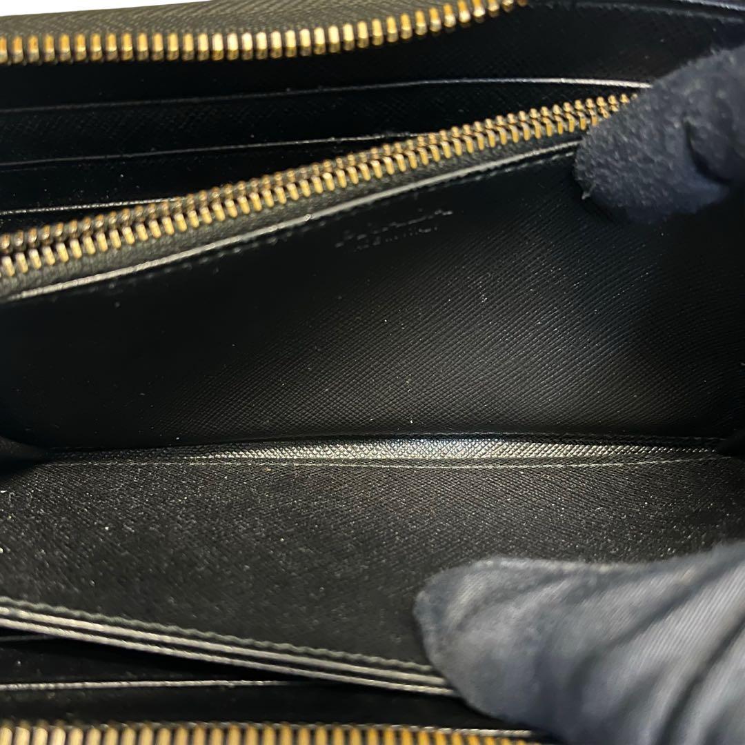 希少✨プラダ 長財布 ラウンドファスナー サフィアーノ レザー ブラック
