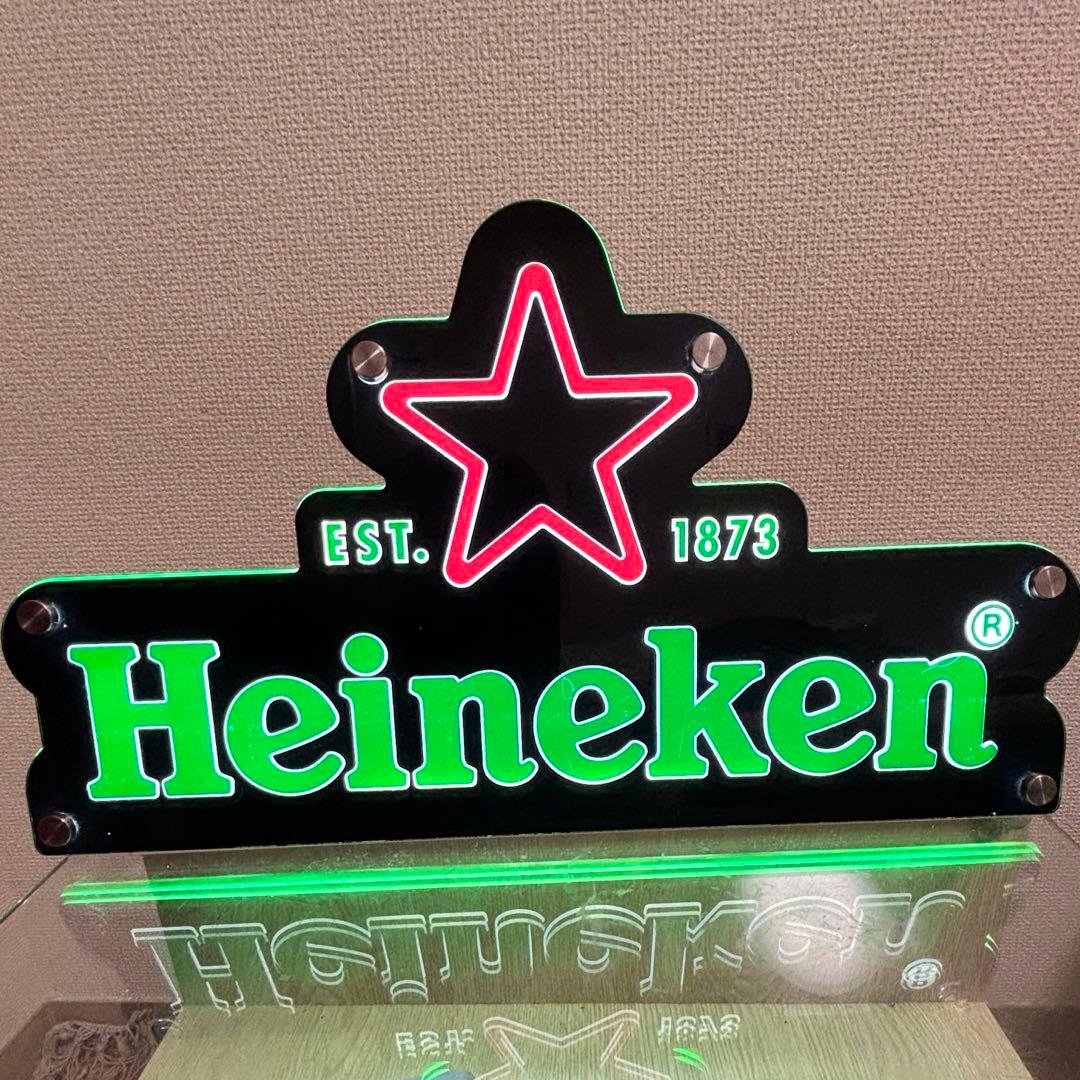 Heineken ハイネケン ネオン ライト LED 電飾 看板 BAR ビール