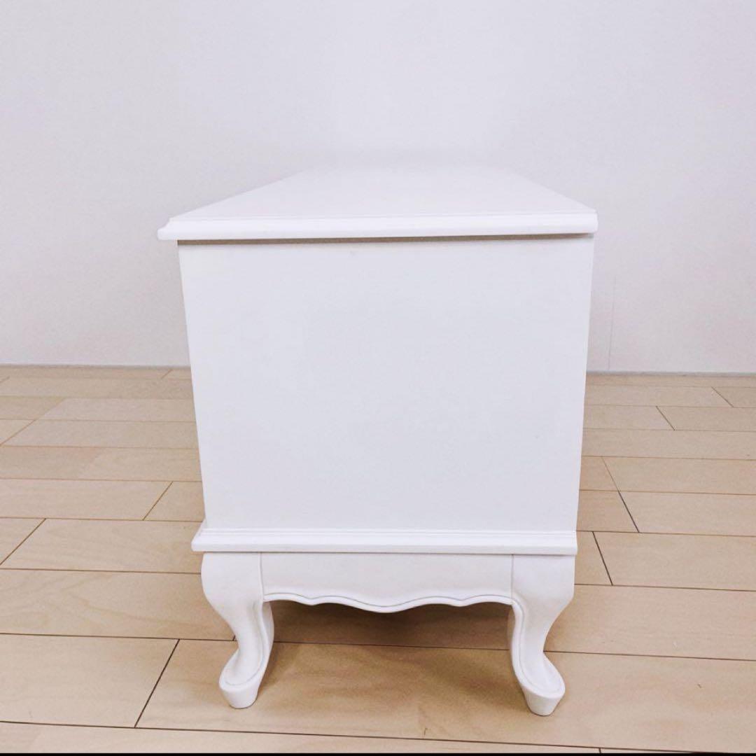 ロココ調　猫足　テレビ台　ホワイト　120サイズ　姫系家具　送料込み