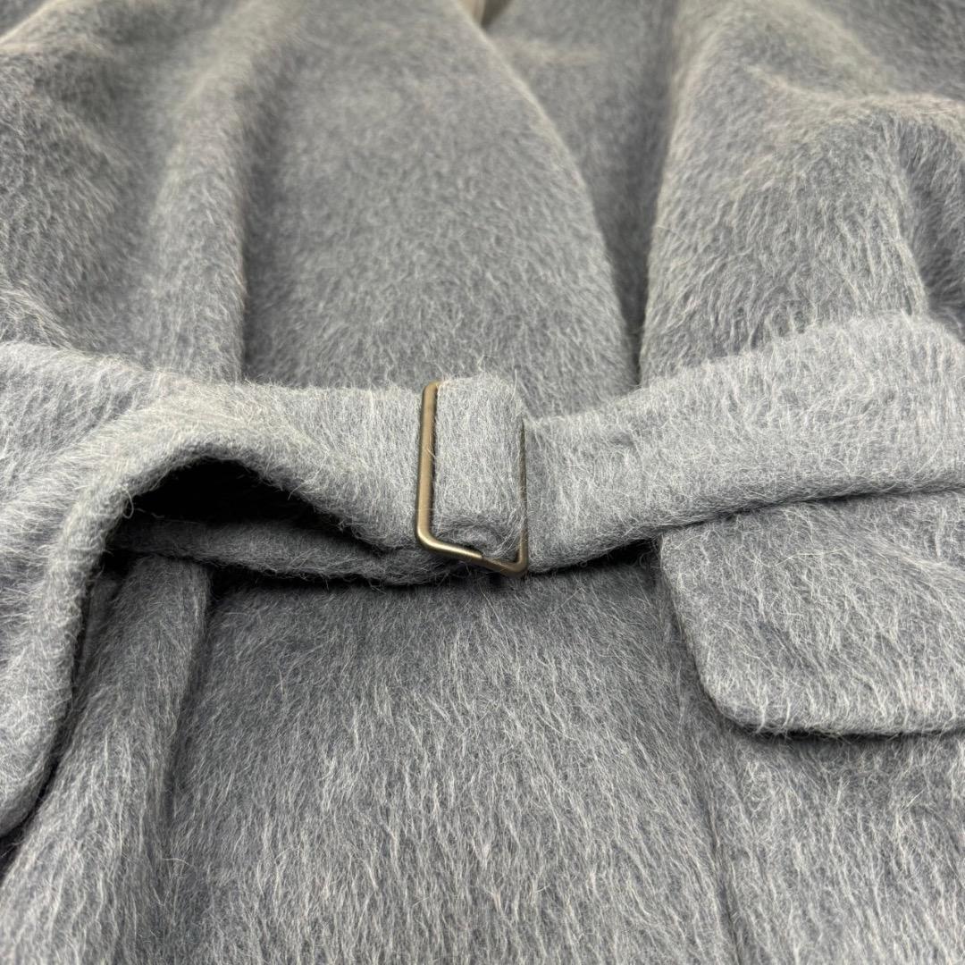 極美品✨YLEVE イレーヴ アルパカ シャギーコート ベルト付き ネイビー M