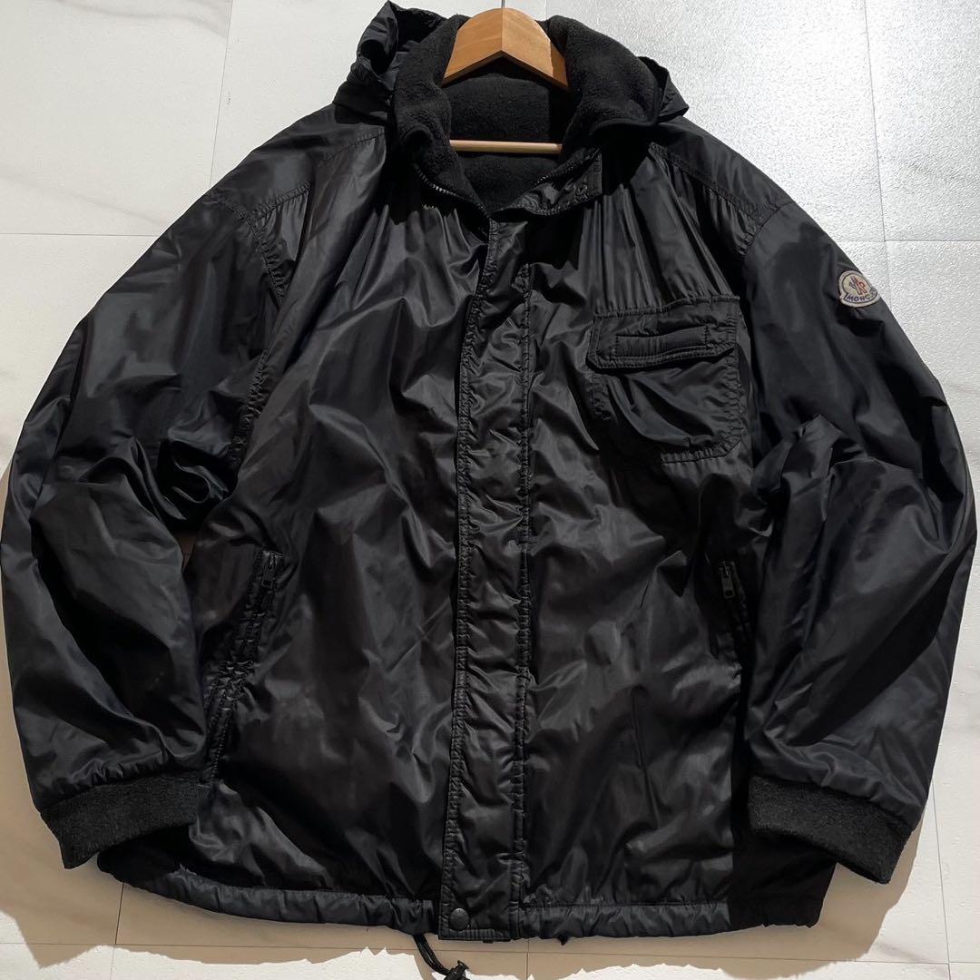 モンクレール HUSKY ハスキー リバーシブル ボアジャケット ブラック L