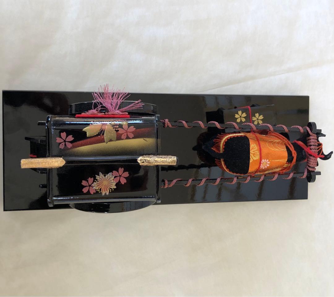 ☆01☆牛車御所車 金箔風装飾 ひな祭り