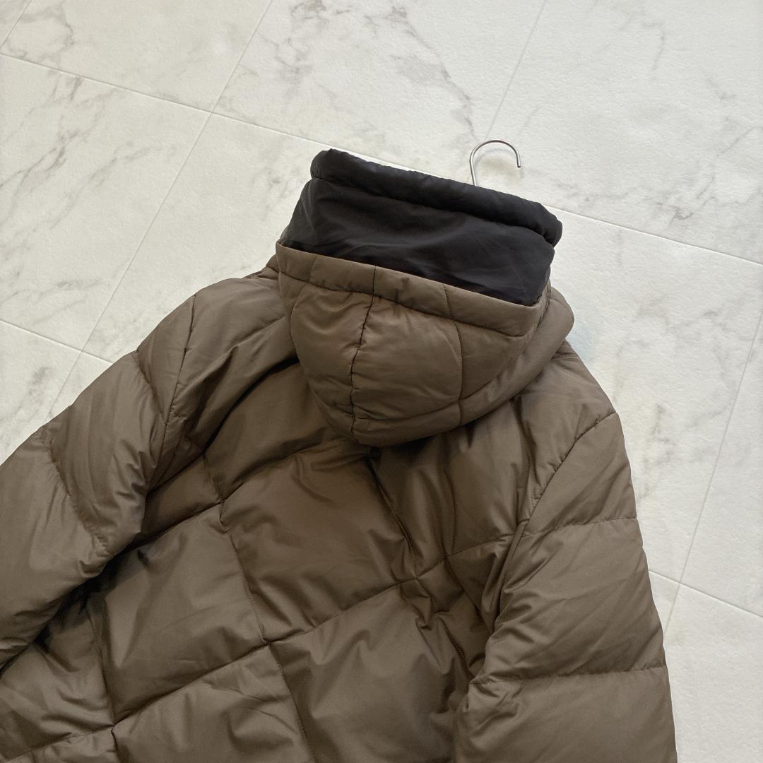 美品 スコットクラブ♡バイカラーロングダウンコート カーキ キルティング 9号