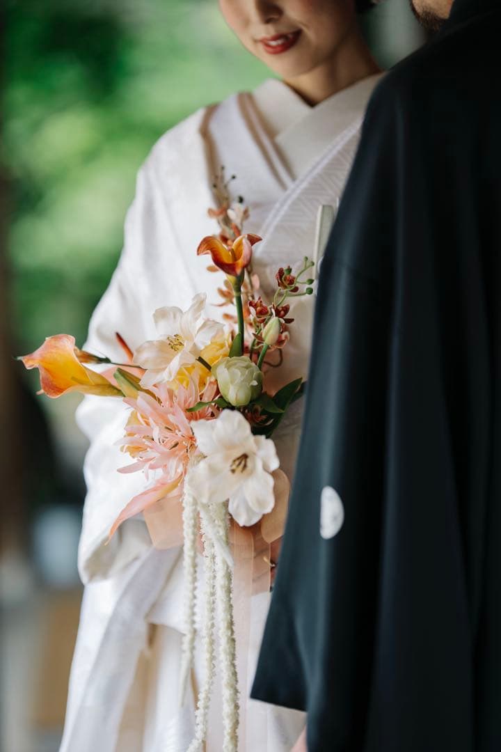 【完売品】NABANA flower ウェディングブーケ＆ブートニア テラコッタ