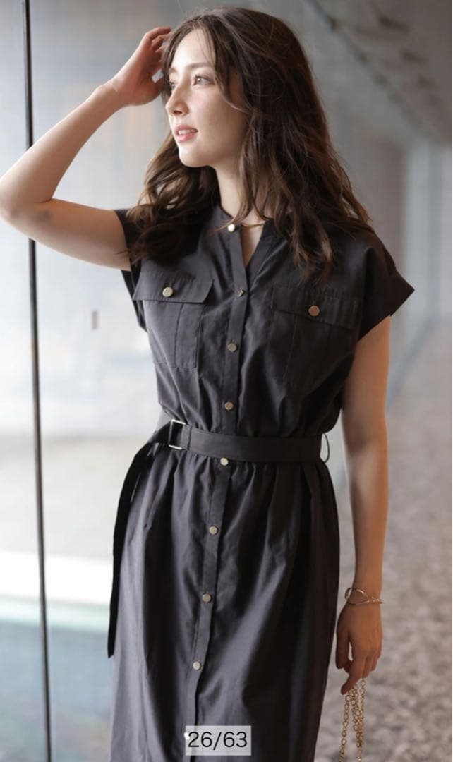 美品❣️アプワイザリッシェ　金釦ワークワンピース