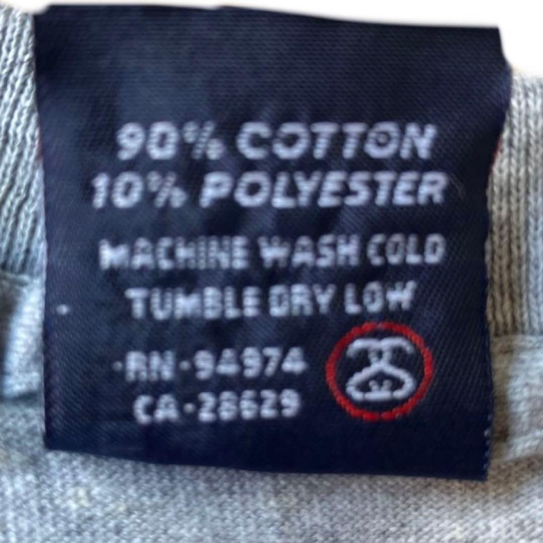 ゆ*ー様 OLD STUSSY 紺タグ ロンT SS リンクUSA製 XL グレ