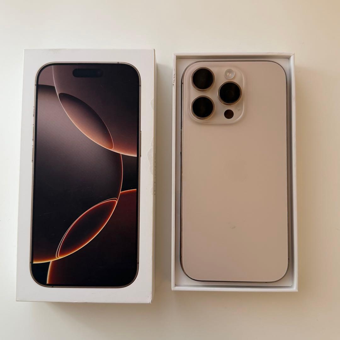 iPhone 16 Pro デザートチタニウム 本体 充電ケーブル付き