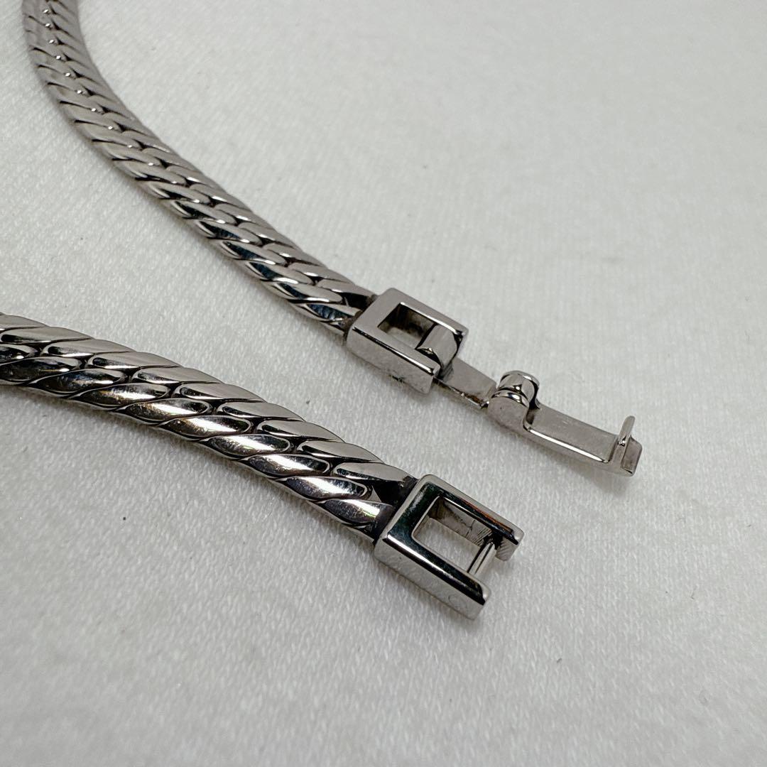 Prelude ゲルマニウム プラチナ合金 ネックレス 幅約5mm 約60cm