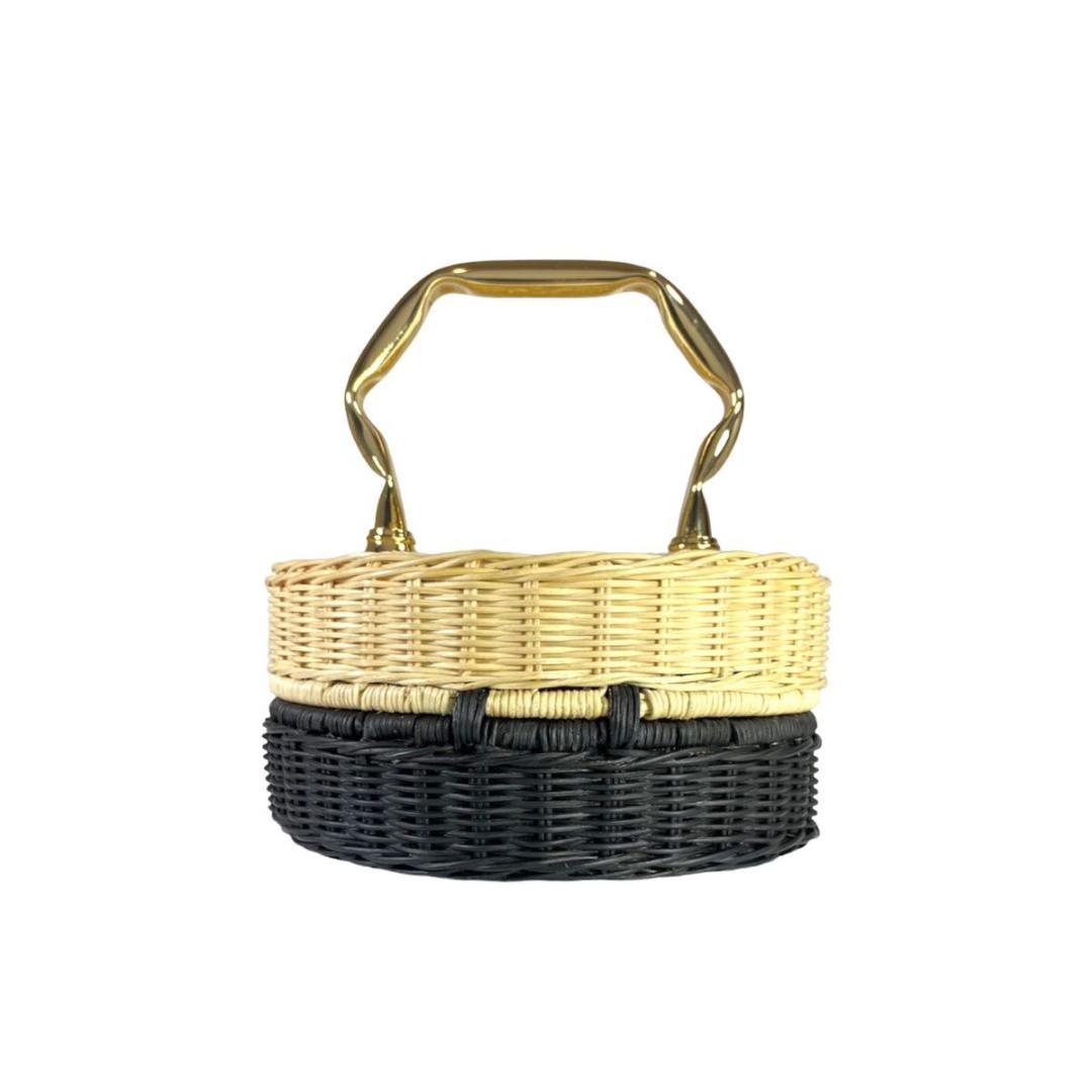 【美品】マニマリス MANIMARIS バスケットシングル かごバッグ