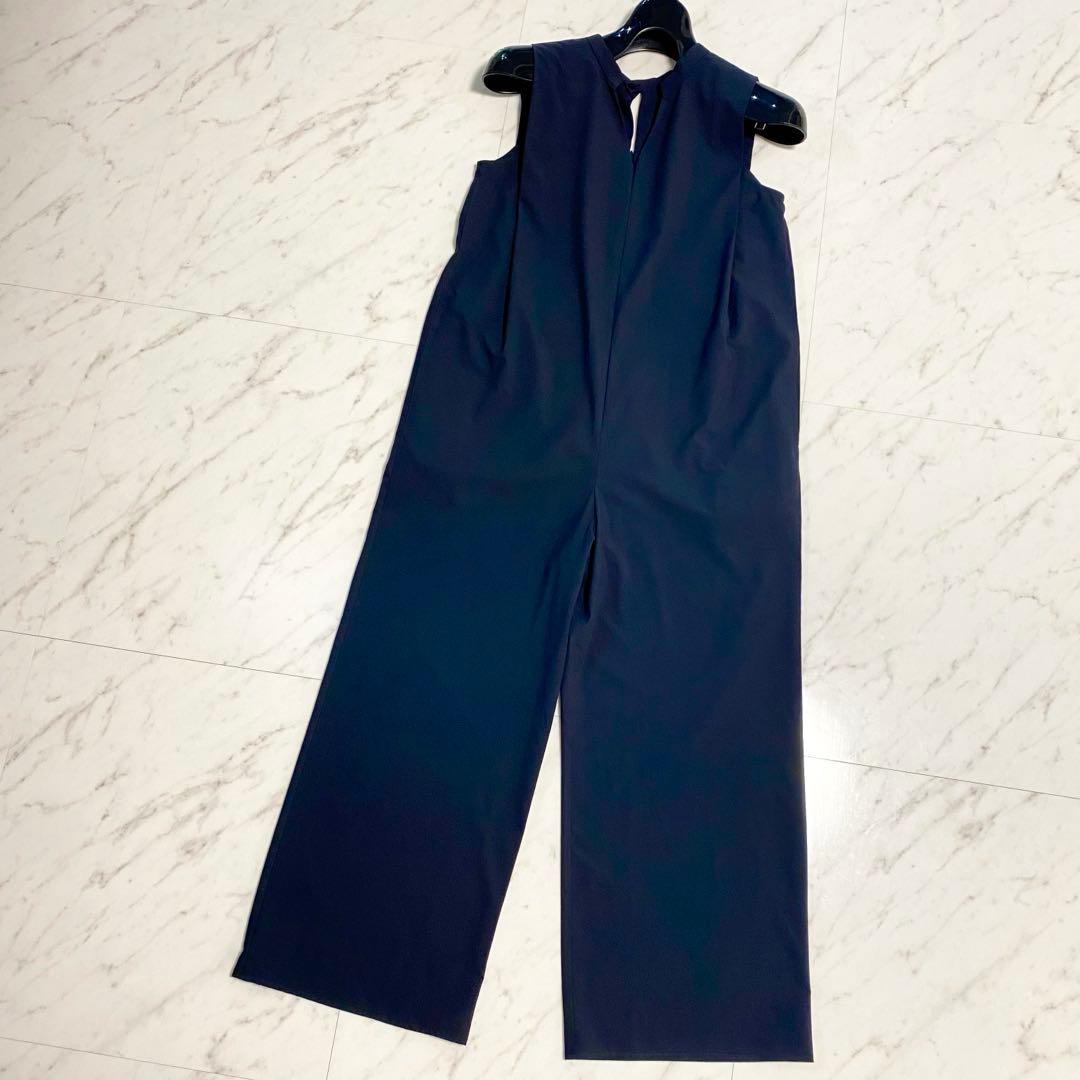 【美品】2024✨️ スローブイエナ リラックスイージーVネックオールインワン 紺