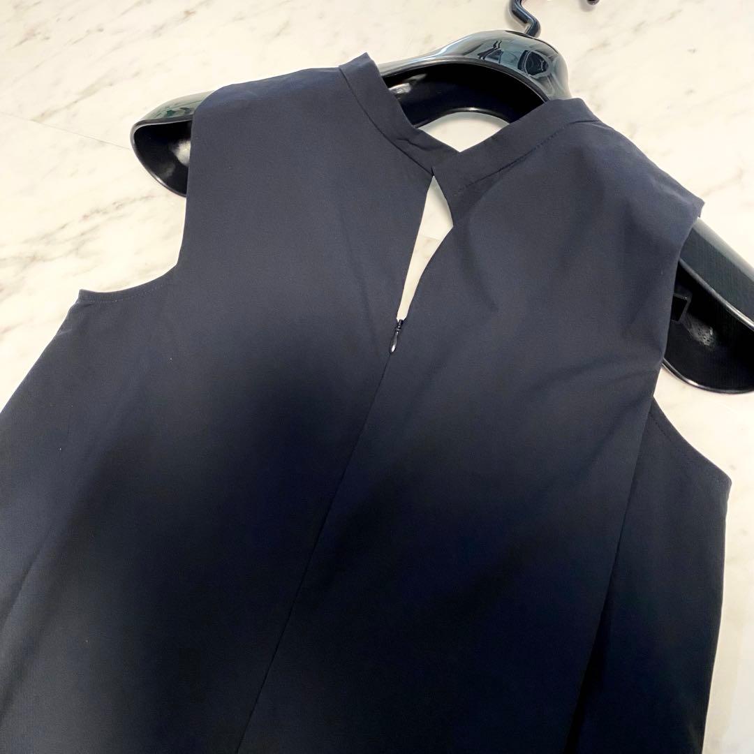 【美品】2024✨️ スローブイエナ リラックスイージーVネックオールインワン 紺