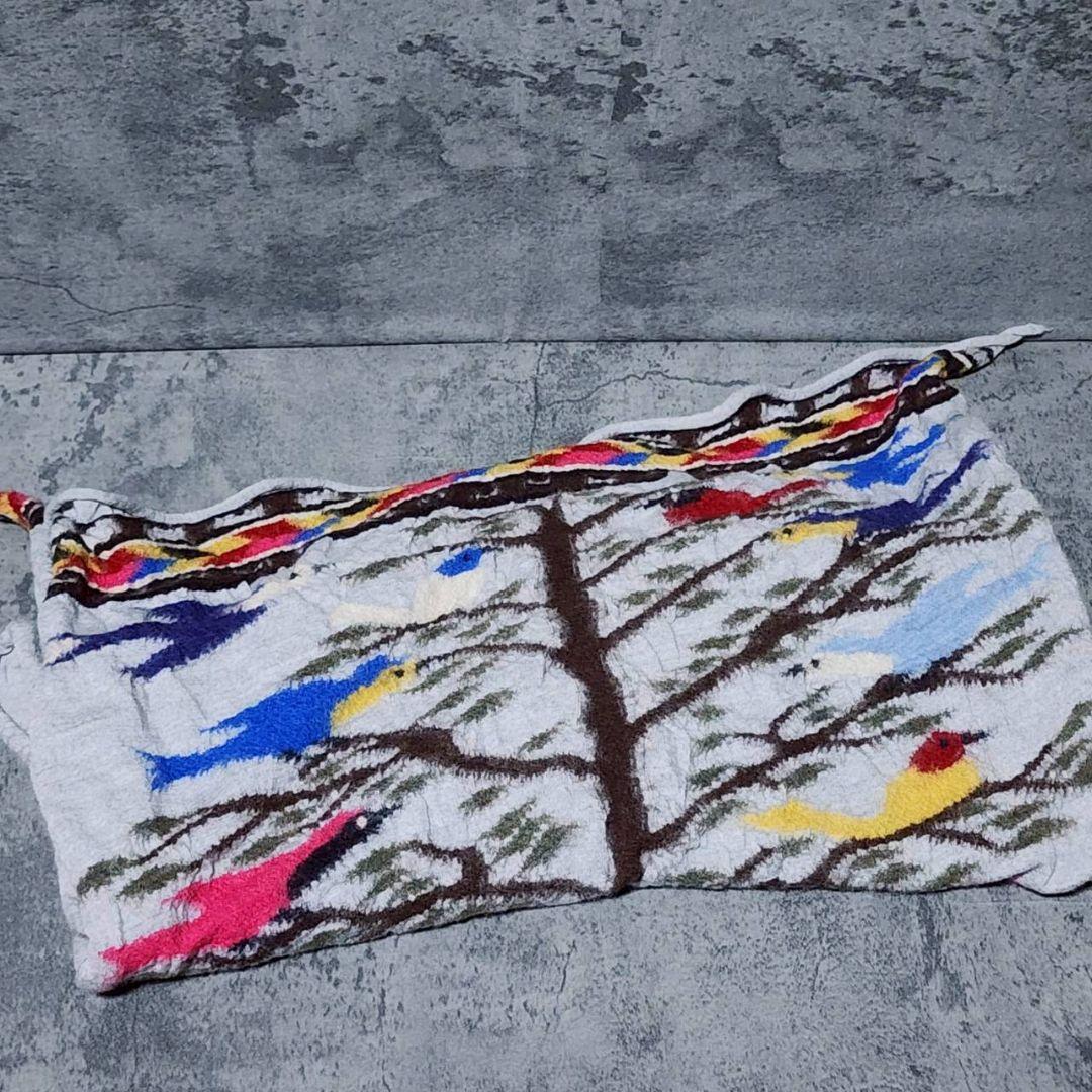 キャピタル KAPITAL 縮絨ウールマフラー ロング BIRD TREE