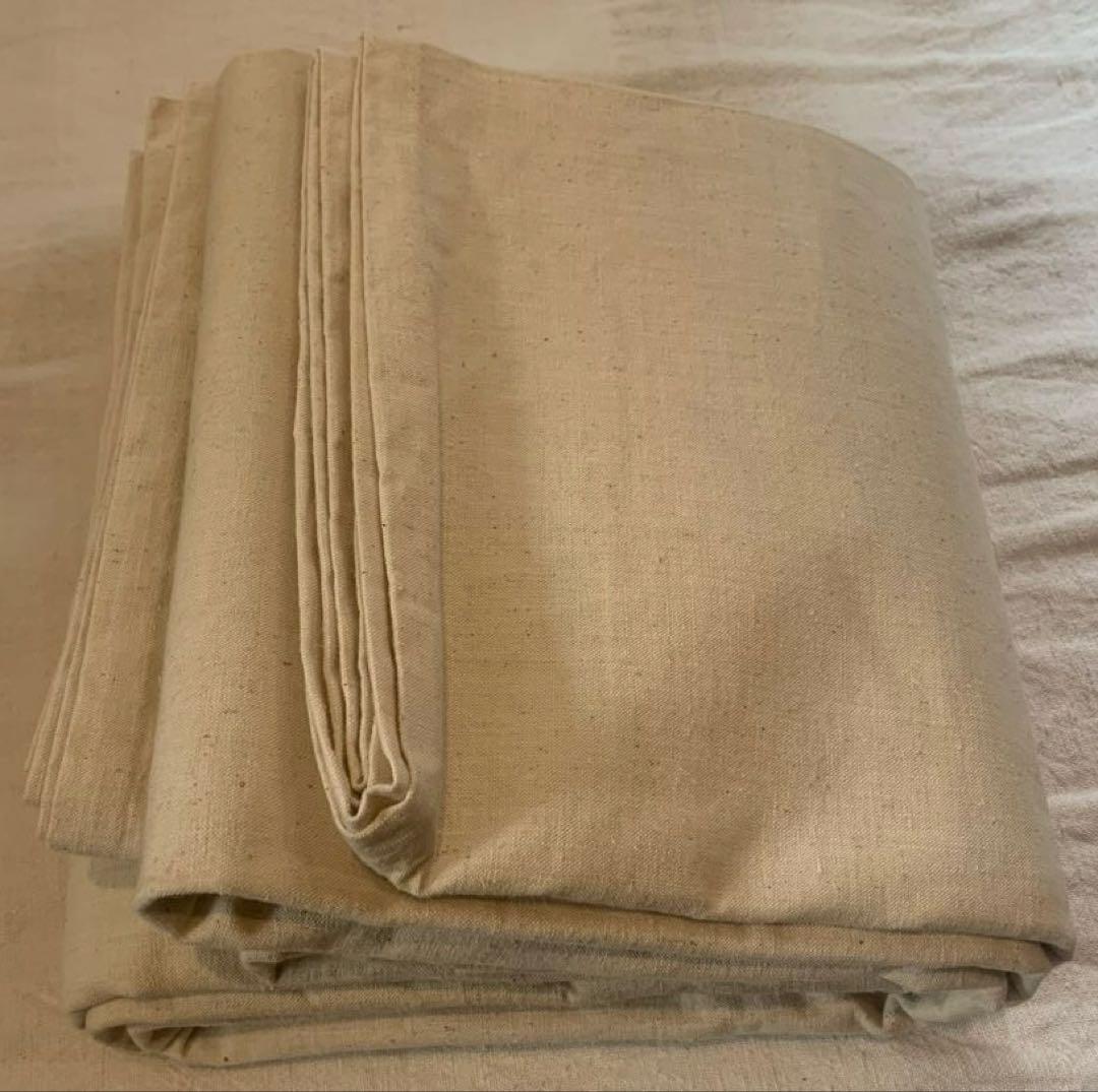 希少 フランスアンティーク 未漂白リネン 大判 一枚布3.2x2.2m