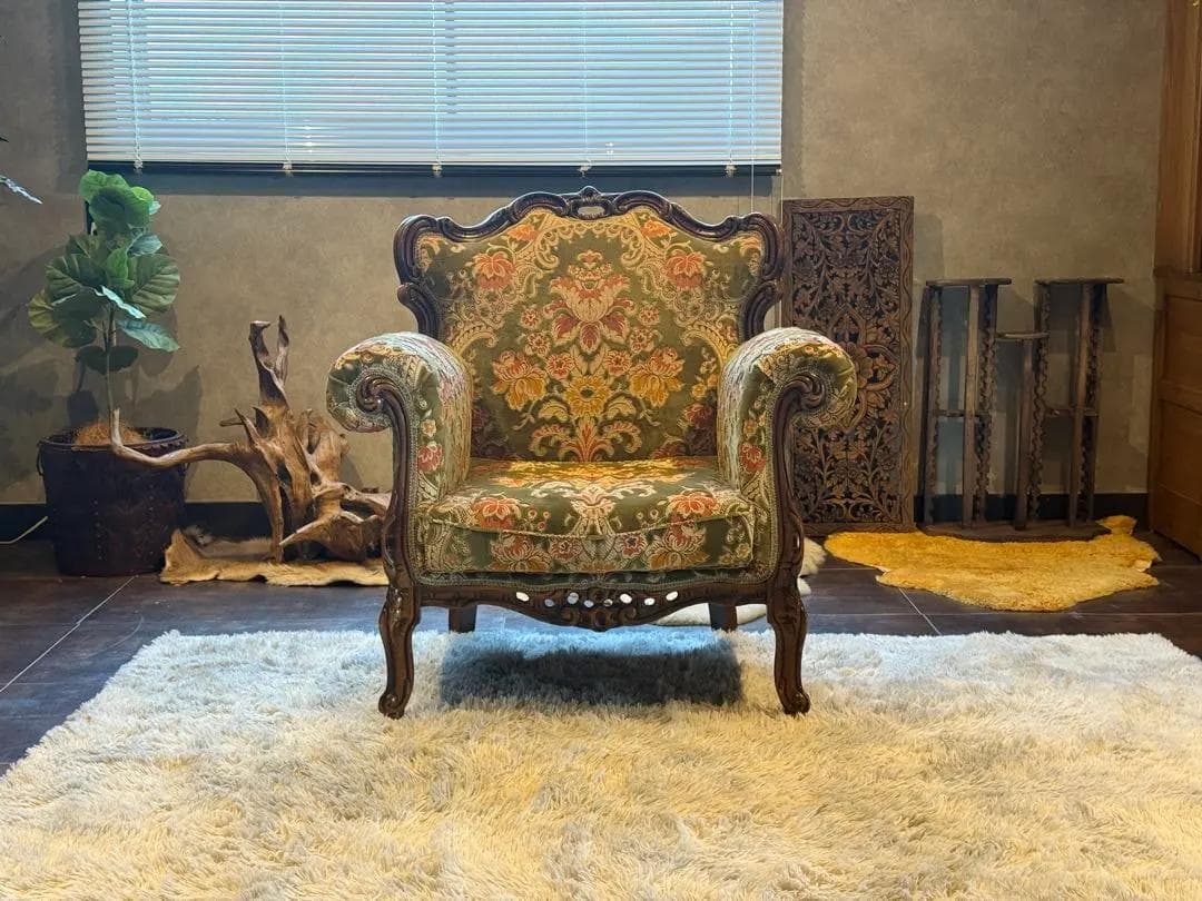 金華山織　クラシック　クラシカル　アームソファ　猫脚　ヨーロピアン　GZ