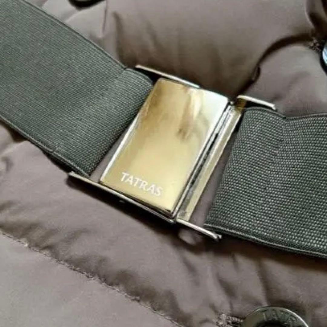 お得✨TATRAS アゴーニャ　女優襟　ベルト付　ダウンコート　ブラウン S